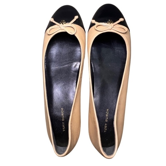 Tory Burch Tan and Black Round Toe Ballet Flat (Womens 8.5) - Picture 7 of 10